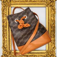 BALENCIAGA SECCHIELLO IN CANVAS MONOGRAM E PELLE