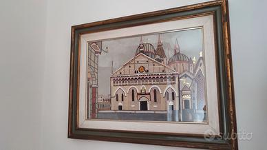 Quadro vintage in pelle, Basilica di Sant'Antonio