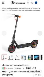 Monopattino  EV10K pro  doppi ammortizzatori 