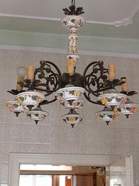 lampadario ceramica vintage 