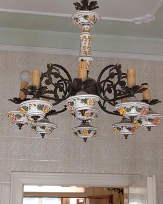 lampadario ceramica vintage 