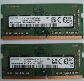 2x RAM DDR4 8Gb Sodimm Samsung 3200Mhz DDR 4 8 Gb