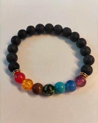 Braccialetto bracciale Pietra lavica unisex 