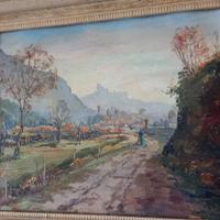 Quadro olio su cartoncino Biagio Biasi