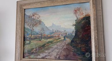 Quadro olio su cartoncino Biagio Biasi