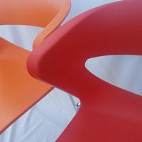 2 SEDIE  KICCA  ROSSE