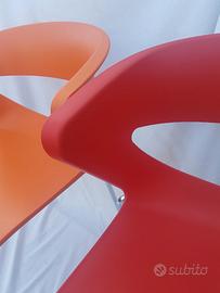 2 SEDIE  KICCA  ROSSE