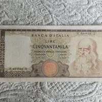 Banconota 50000 lire Leonardo(lotto118)