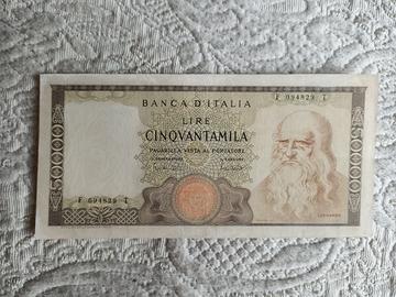 Banconota 50000 lire Leonardo(lotto118)