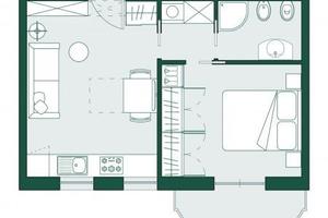 Bilocale zona Irnerio