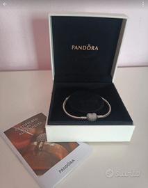 Bracciale Pandora cuore pavè