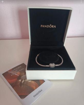 Bracciale Pandora cuore pavè
