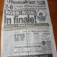 Gazzetta sport Italia 9 luglio 1982