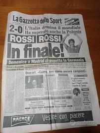 Gazzetta sport Italia 9 luglio 1982
