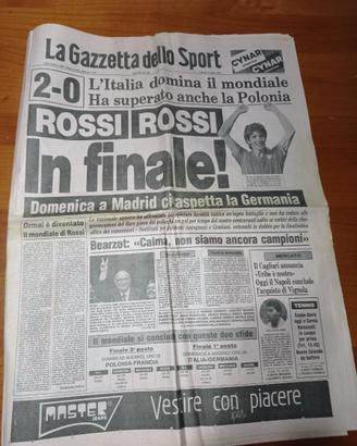 Gazzetta sport Italia 9 luglio 1982