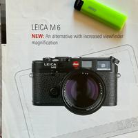 Leica m6 new volume brochure 4 pagine. in inglese