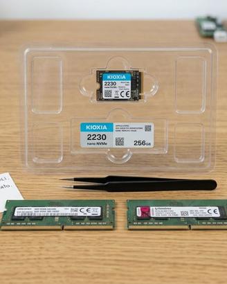 Componenti hardware PC  SSD+RAM
