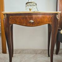 Coppia di Comodini in legno con piano in marmo