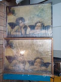 2 Quadri Di Angeli con cornice e vetro