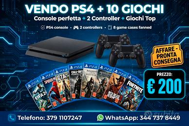 PlayStation 4 + 2 controller+ 10 giochi - Perfetta