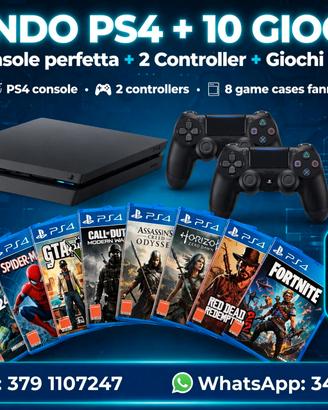 PlayStation 4 + 2 controller+ 10 giochi - Perfetta