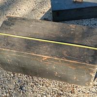 cassone in legno verde baule vintage 