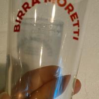 bicchieri birra Moretti + vassoio 