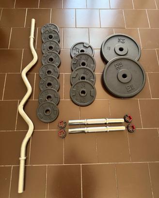 Set pesi ghisa Domyos + bilancieri