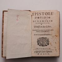 Epistole d'Ovidio di Remigio Fiorentino anno 1599