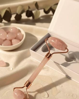 Massaggiatore facciale in Quarzo Rosa (nuovo)