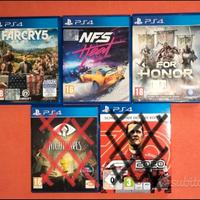 Lotto 5 giochi •Playstation.4  •Videogames •Sony