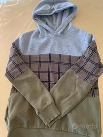Felpa con cappuccio Patchwork