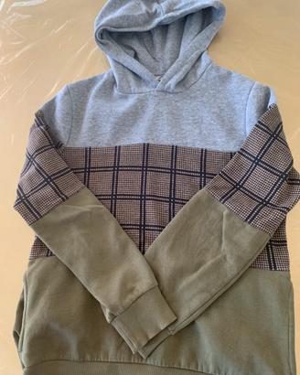 Felpa con cappuccio Patchwork