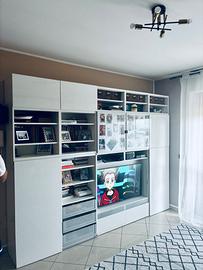 Parete attrezzata moderna bianca 200€