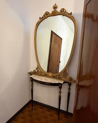 Console vintage con specchiera grande
