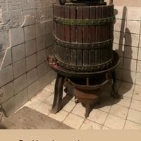 Torchio antico e Valigia in cuoio Vintage 