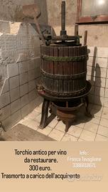 Torchio antico e Valigia in cuoio Vintage 