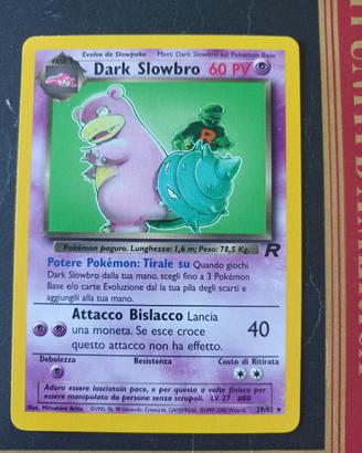 Carta Pokemon 28/82 Dark Slowbro Rara italia