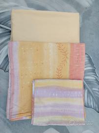 Lenzuola letto singolo multicolore cotone