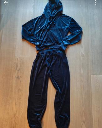 Tuta in ciniglia blu