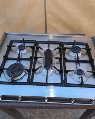 PIANO COTTURA SMEG A GAS 5 FUOCHI DA 90 CM