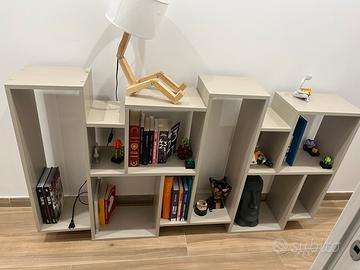 Libreria in legno beige 96x169h cm DEGHI