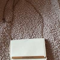 Borsetta bianca e oro Rocco Barocco con tracolla