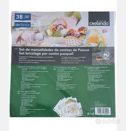 Set bricolage Pasqua – 12 cestini di carta 