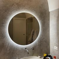 Specchio bagno tondo con led