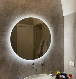 Specchio bagno tondo con led