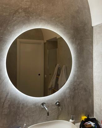 Specchio bagno tondo con led