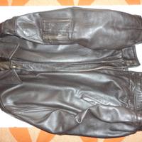 Giacca pelle vintage Tag. XL/L marrone scuro