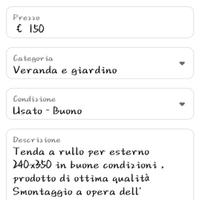 Tenda a rullo
