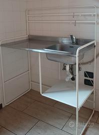 lavello cucina in acciaio Ikea - buone condizioni 